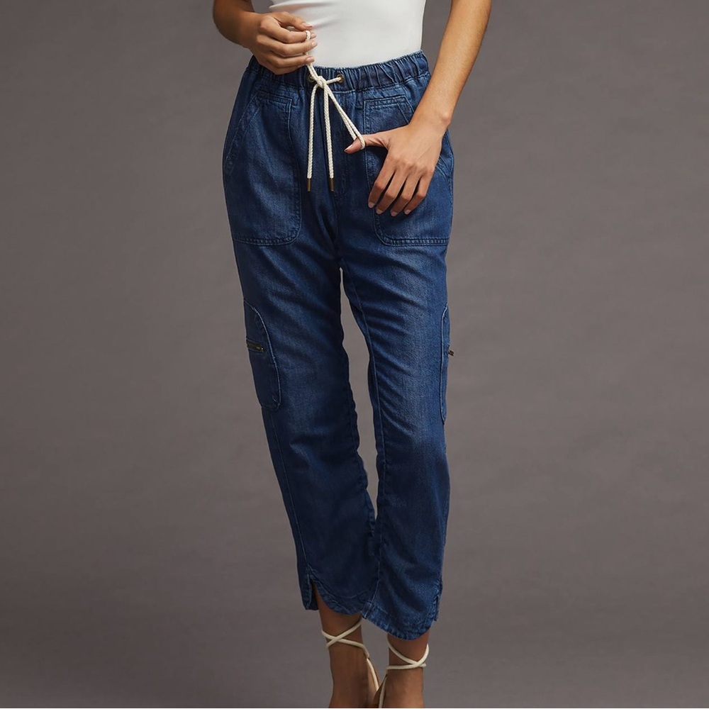 Anthropologie Pilcro Cottage Blue Utility Jeans